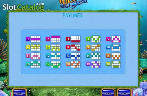 Paytable 4. Riches of the Sea slot