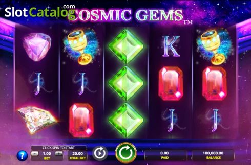 Reel screen. Cosmic Gems slot