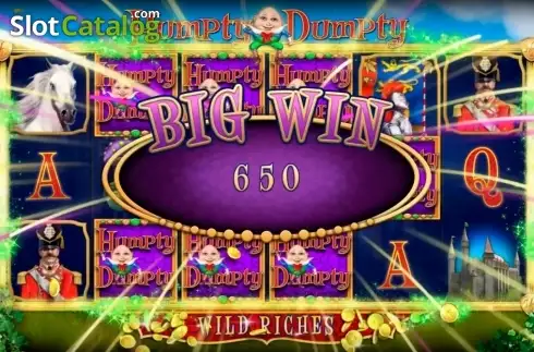 grande vitória. Humpty Dumpty Wild Riches (2by2 Gaming) slot