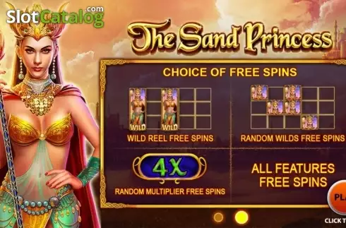 Intro Game screen 2. The Sand Princess slot