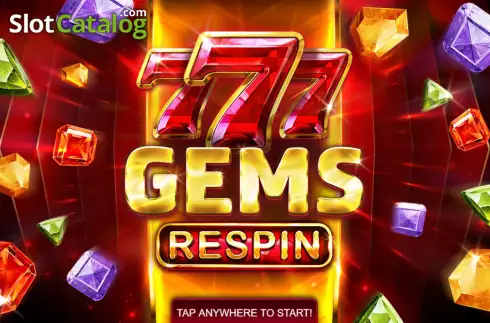 Start Screen. 777 Gems Respin slot
