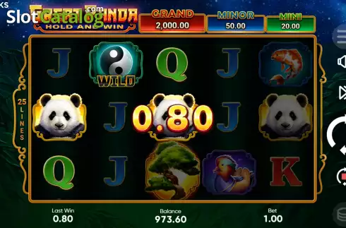 Win Screen. Great Panda slot