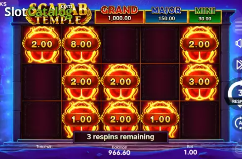 Bonus Game Win Screen 2. Scarab Temple slot