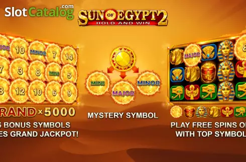 Start Screen. Sun of Egypt 2 slot