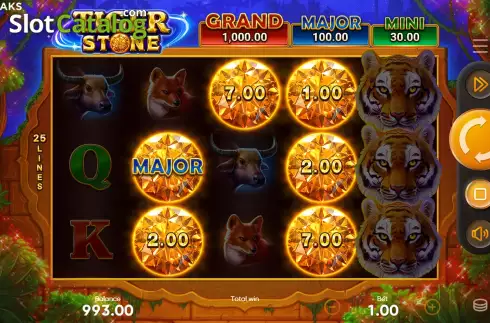 Bonus Game Win Screen. Tiger Stone slot