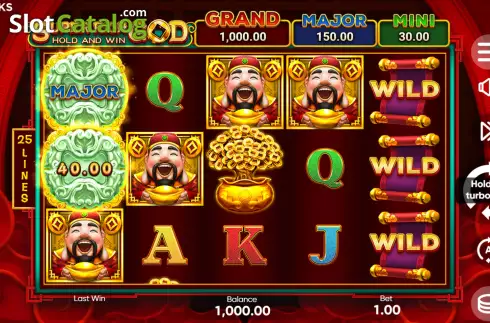 Game Screen. Super Rich God Hold and Win slot