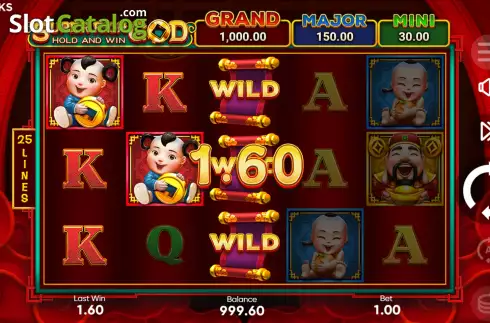 Win Screen. Super Rich God Hold and Win slot