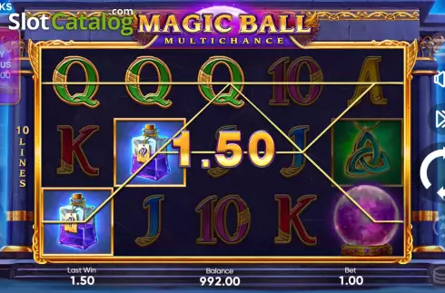 Win Screen. Magic Ball (3 Oaks) slot