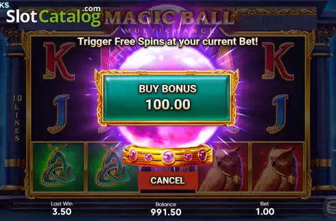 Buy Feature Screen. Magic Ball (3 Oaks) slot