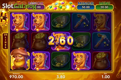 Free Spins Gameplay Screen. Hit the Gold! slot