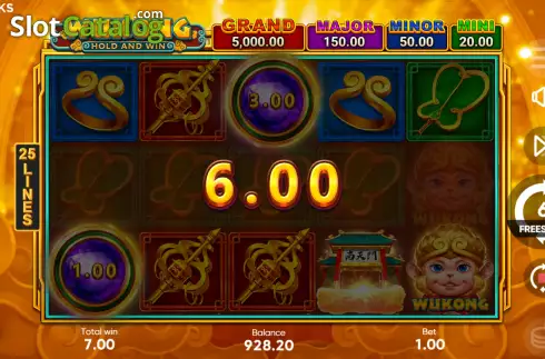 Bildschirm8. Wukong Hold and Win slot