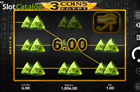 Win Screen 2. 3 Coins: Egypt slot