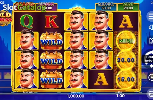 Game Screen. Gold Express Hold and Win slot