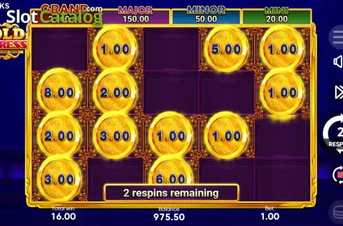Schermo9. Gold Express Hold and Win slot