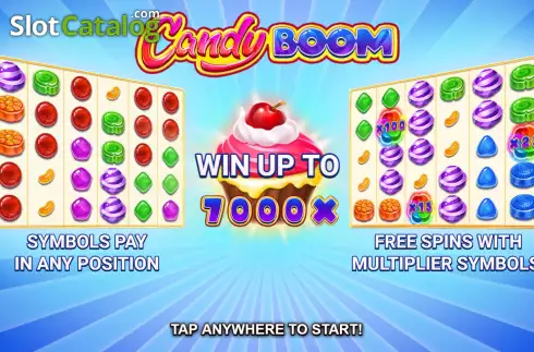 Start Screen. Candy Boom slot