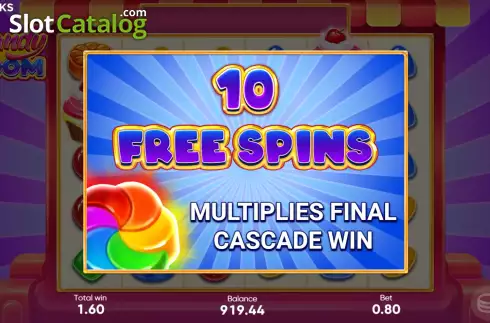 Free Spins Win Screen 2. Candy Boom slot