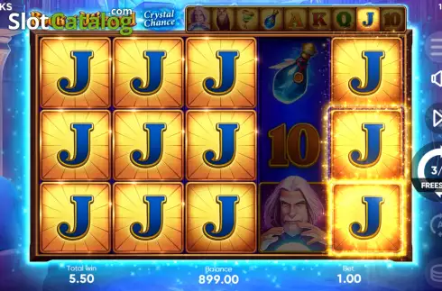 Free Spins Win Screen 3. Book of Wizard: Crystal Chance slot