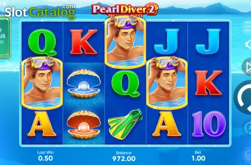 Free Spins Win Screen. Pearl Diver 2: Treasure Chest slot