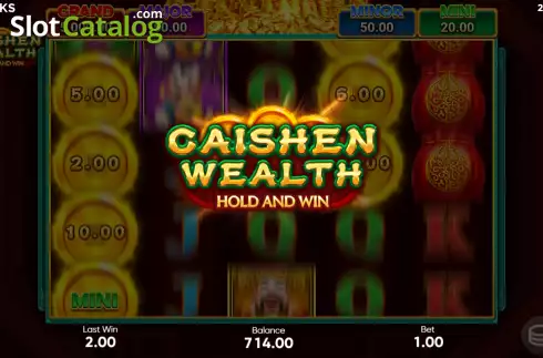 Pantalla6. Caishen Wealth Hold and Win Tragamonedas 