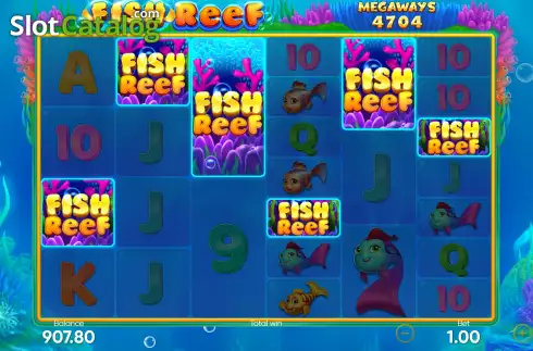 Free Spins Win Screen. Fish Reef slot