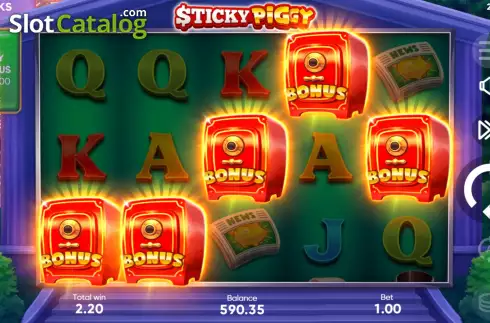 Free Spins Win Screen. Sticky Piggy slot