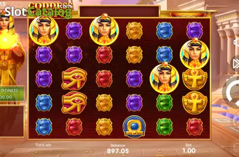 Free Spins Win Screen. Goddess of Egypt (3 Oaks) slot