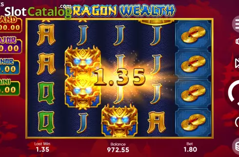 Win Screen. Dragon Wealth slot