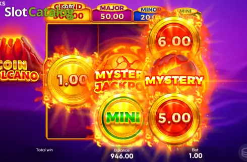 Bonus Game Win Screen. Coin Volcano slot