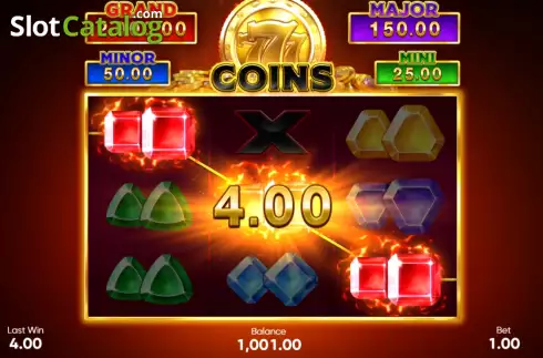 Win screen. 777 Coins slot