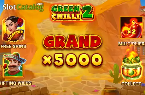 Intro screen. Green Chilli 2 slot
