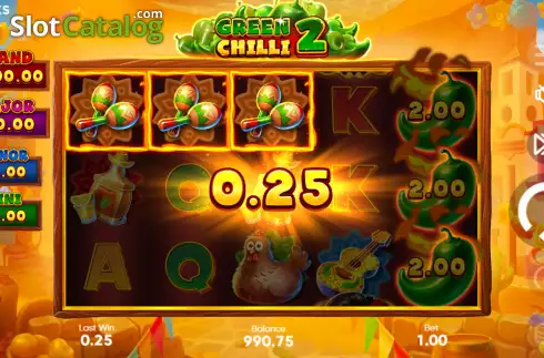 Win screen 2. Green Chilli 2 slot