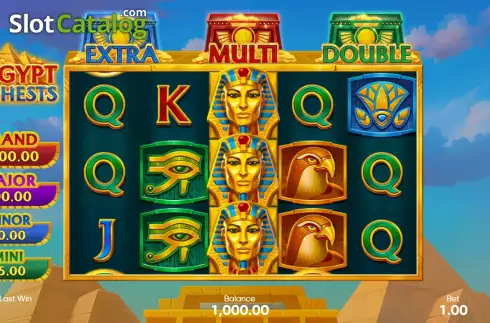 画面2. 3 Egypt Chests カジノスロット