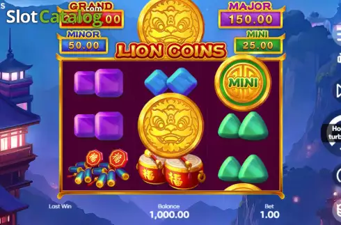 Reels screen. Lion Coins slot