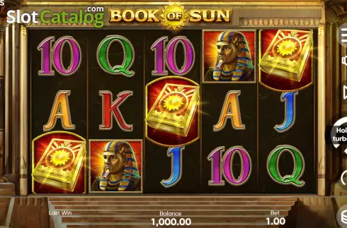 Game Screen. Book of Sun slot