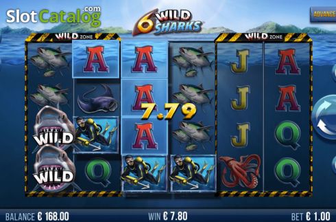 Win Screen 2. 6 Wild Sharks slot