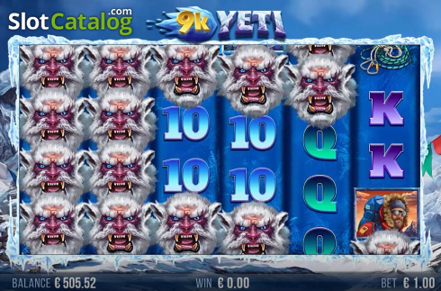 Reel Screen. 9K Yeti slot