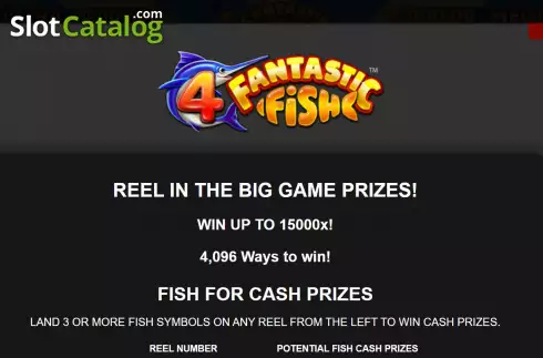 Game Rules 1. 4 Fantastic Fish slot