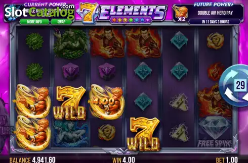 Win Screen 2. 7 Elements slot