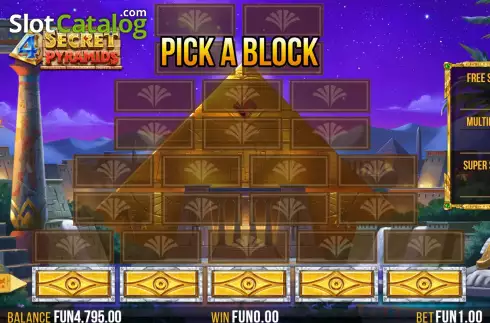 画面9. 4 Secret Pyramids カジノスロット