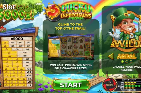 画面2. 3 Lucky Leprechauns カジノスロット