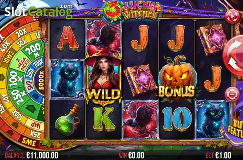 Reel Screen. 3 Lucky Witches slot