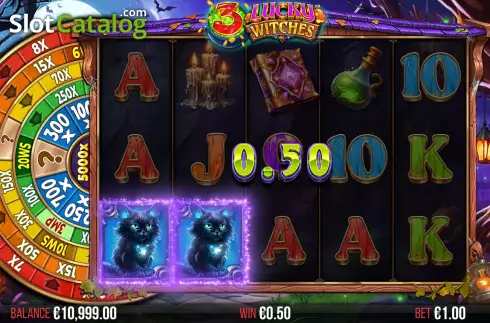 Ecran4. 3 Lucky Witches slot