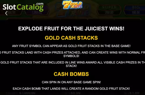 Game Rules 1. 7 Gold Fruits slot