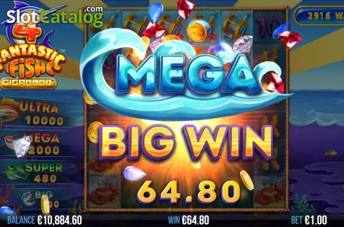 Big Win. 4 Fantastic Fish Gigablox slot
