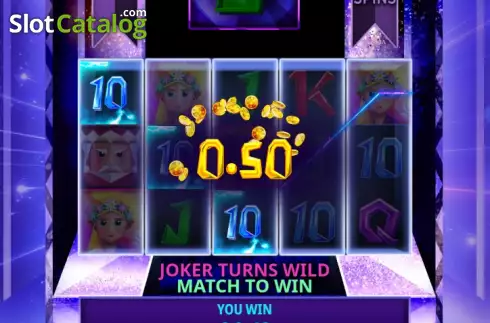 Win screen. Crystal Palace Joker slot