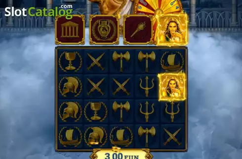 Win screen. Zeus Quest slot