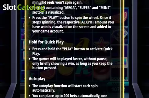 Game Rules screen 3. Mega Jackpots Disco slot