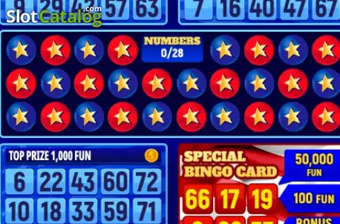 Game screen. The American Bingo slot