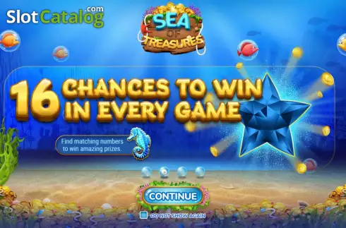 Game Features screen 2. Sea of Treasures slot
