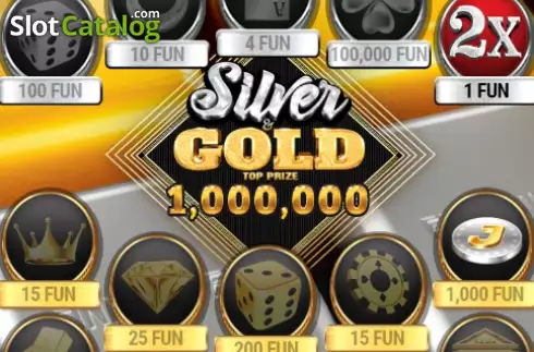 Win screen. Silver and Gold slot